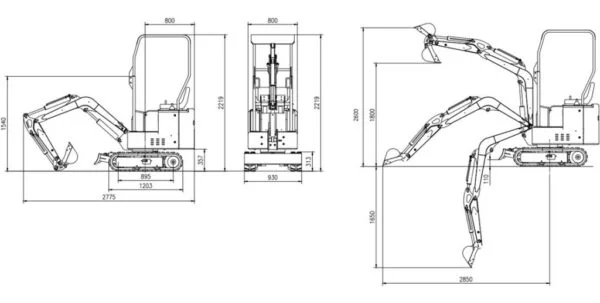Minibagger TERRA CS10.1 – Bild 2