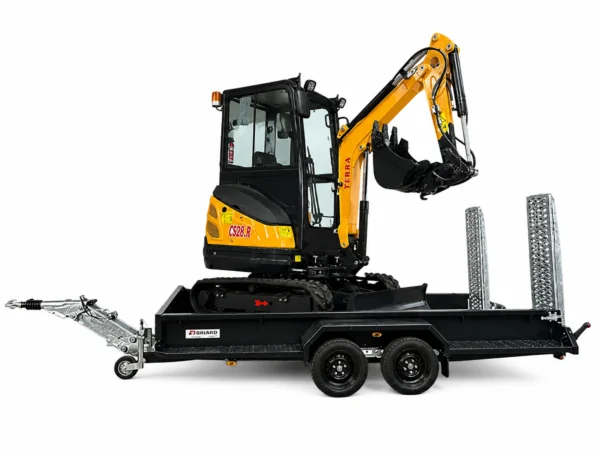 Set Minibagger TERRA CS28.R + Maschinenanhänger Saris Magnum 3.500 kg – Bild 7