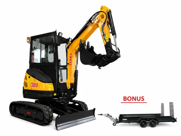 Set Minibagger TERRA CS28.R + Maschinenanhänger Saris Magnum 3.500 kg