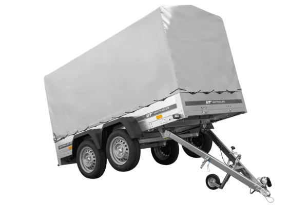 Anhänger Garden Trailer 264/2 KIPP MIT STÜTZRAD, H-1100-HOCHSPRIEGEL UND GRAUER PLANE