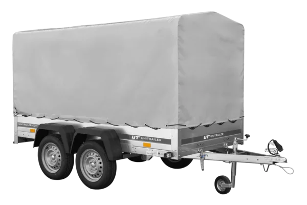 Anhänger Garden Trailer 264/2 KIPP MIT STÜTZRAD, H-1100-HOCHSPRIEGEL UND GRAUER PLANE – Bild 5