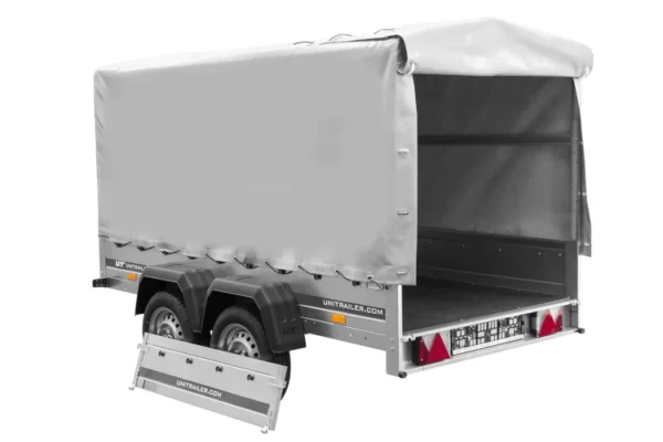 Anhänger Garden Trailer 264/2 KIPP MIT STÜTZRAD, H-1100-HOCHSPRIEGEL UND GRAUER PLANE – Bild 6