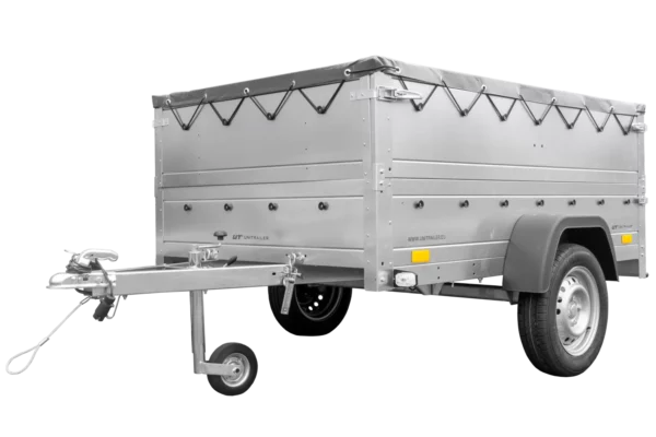 Anhänger kippbar Garden Trailer 201 KIPP mit zusätzlichen Bordwänden, Stützrad und Flachplane-Neu – Bild 7