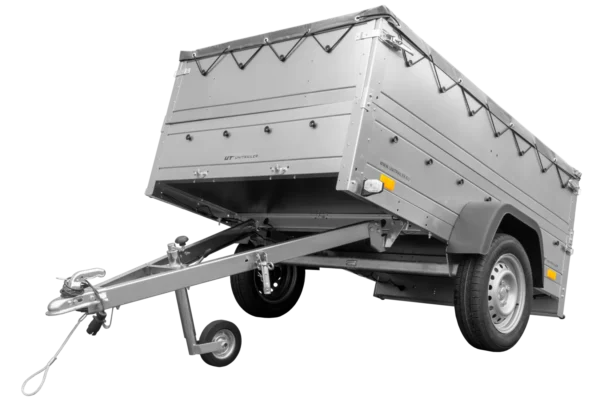 Anhänger kippbar Garden Trailer 201 KIPP mit zusätzlichen Bordwänden, Stützrad und Flachplane-Neu – Bild 2