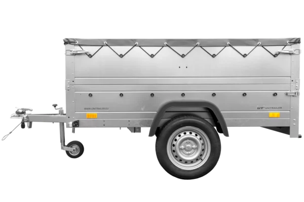 Anhänger kippbar Garden Trailer 201 KIPP mit zusätzlichen Bordwänden, Stützrad und Flachplane-Neu – Bild 6