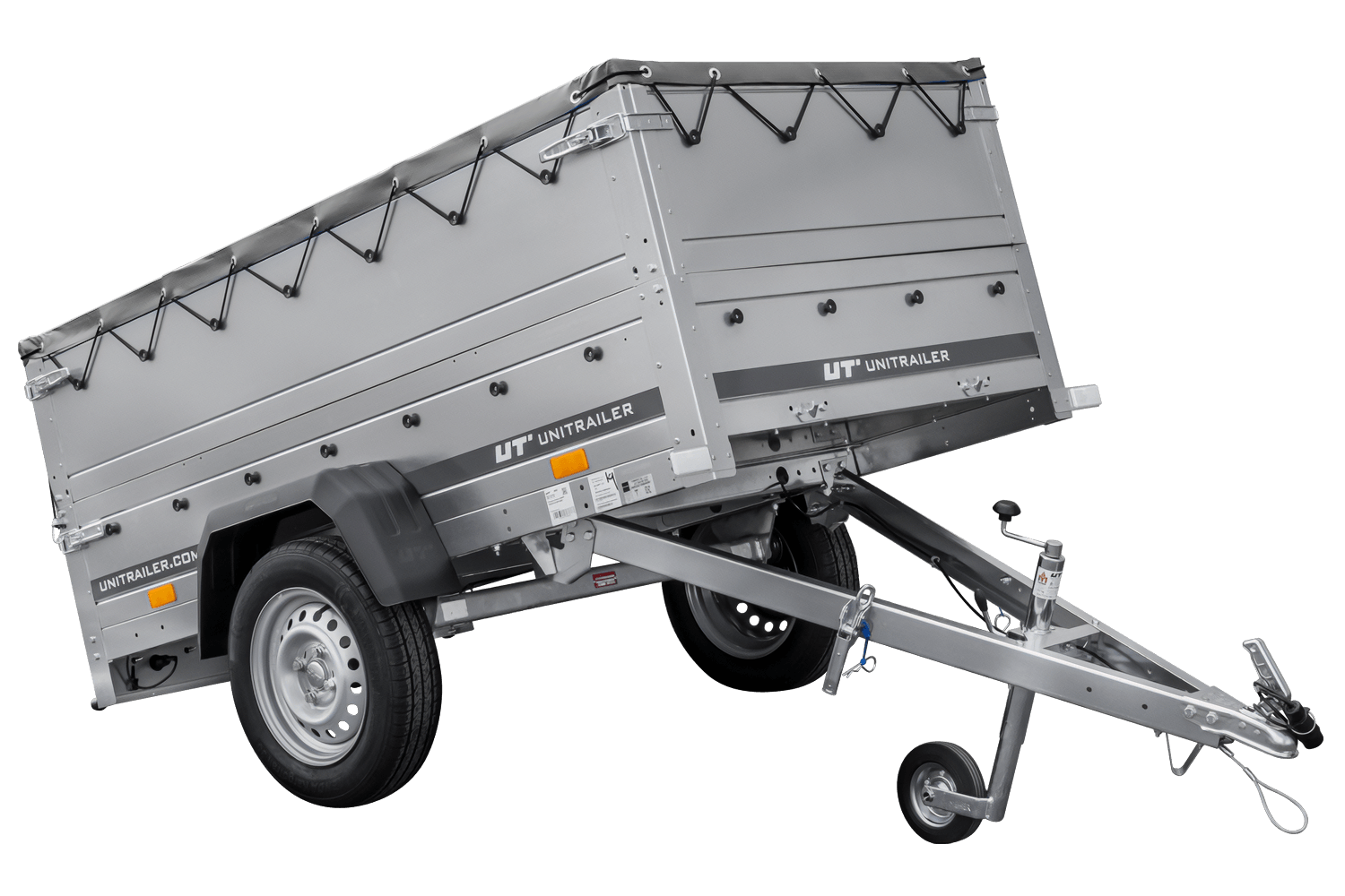 Kippbarer Pkw Anhänger GARDEN TRAILER 200 KIPP mit zusätzlichen Bordwänden, Stützrad und Flachplane – Bild 6