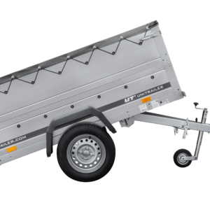 Kippbarer Pkw Anhänger GARDEN TRAILER 200 KIPP mit zusätzlichen Bordwänden, Stützrad und Flachplane
