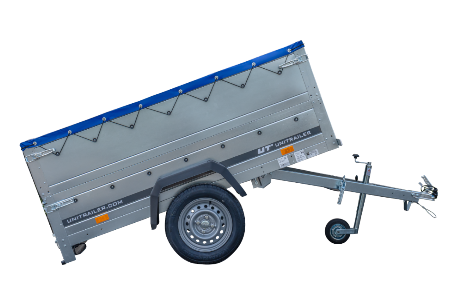 Kippbarer Pkw Anhänger GARDEN TRAILER 200 KIPP mit zusätzlichen Bordwänden, Stützrad und Flachplane – Bild 4