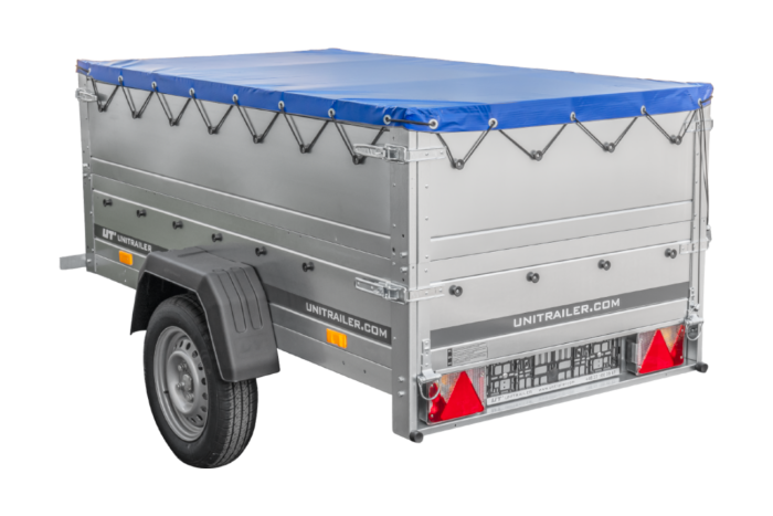 Kippbarer Pkw Anhänger GARDEN TRAILER 200 KIPP mit zusätzlichen Bordwänden, Stützrad und Flachplane – Bild 6