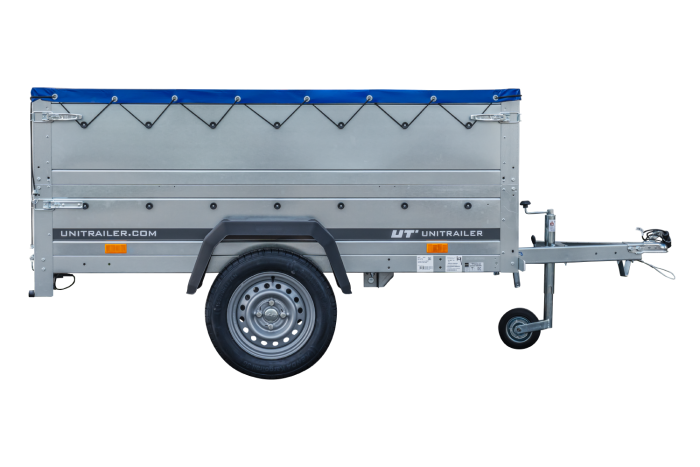Kippbarer Pkw Anhänger GARDEN TRAILER 200 KIPP mit zusätzlichen Bordwänden, Stützrad und Flachplane
