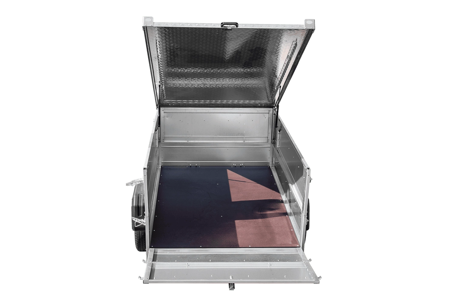 Leichtanhänger auf Federn 200×125 UNITRAILER GARDEN 201/R KIPP mit BIS-Seiten und Aluminiumabdeckung – Bild 8