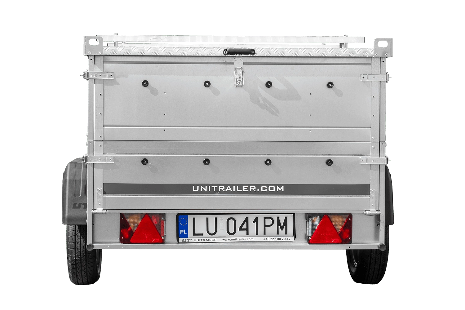 Leichtanhänger auf Federn 200×125 UNITRAILER GARDEN 201/R KIPP mit BIS-Seiten und Aluminiumabdeckung – Bild 2
