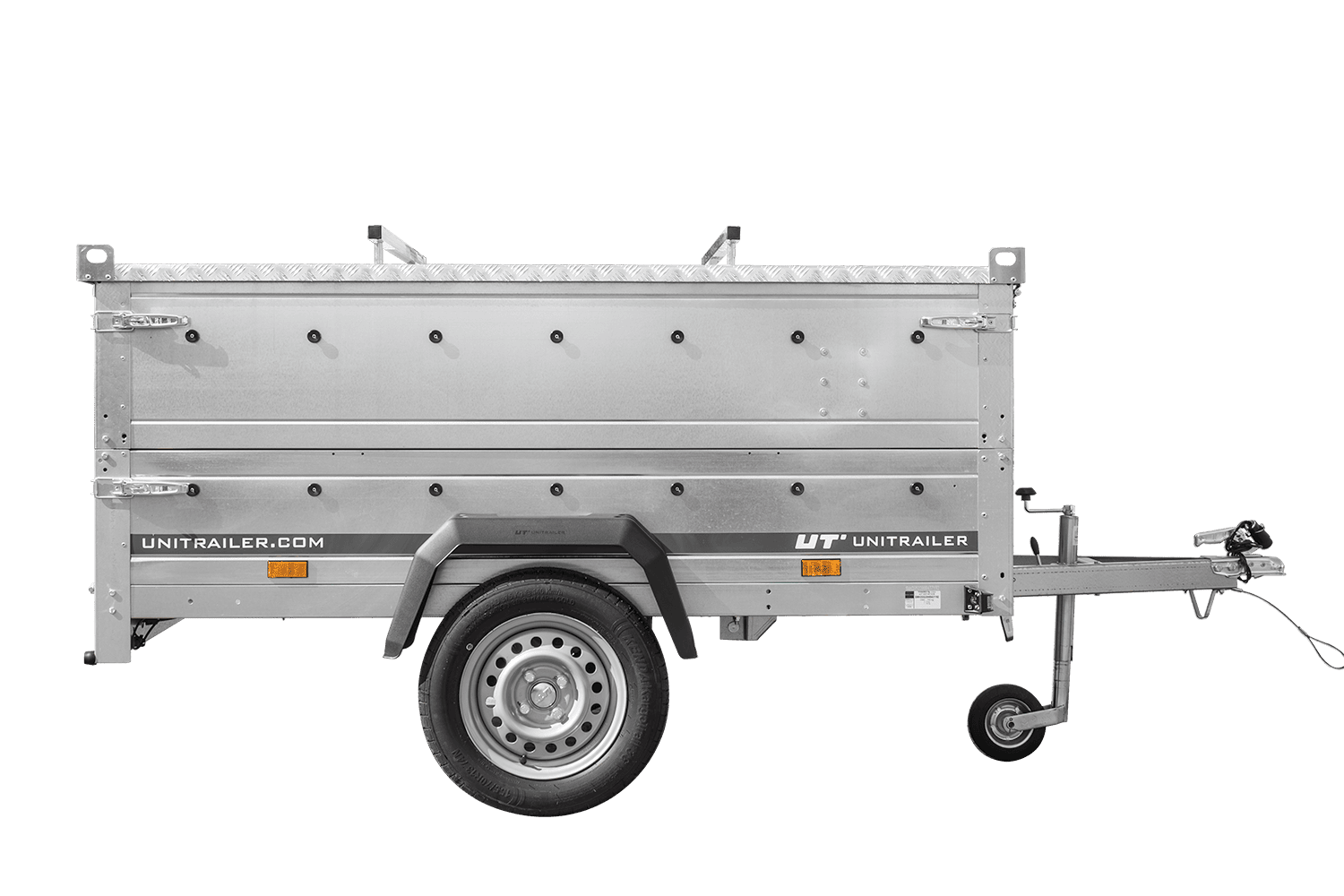 Leichter Anhänger 200×125 UNITRAILER GARDEN 201 KIPP mit BIS-Seitenwänden und Aluminiumabdeckung – Bild 7