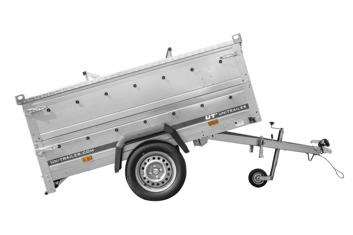 Leichter Anhänger 200×125 UNITRAILER GARDEN 201 KIPP mit BIS-Seitenwänden und Aluminiumabdeckung – Bild 8