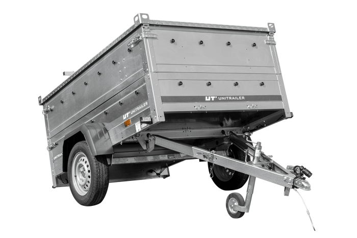 Leichter Anhänger 200×125 UNITRAILER GARDEN 201 KIPP mit BIS-Seitenwänden und Aluminiumabdeckung – Bild 3