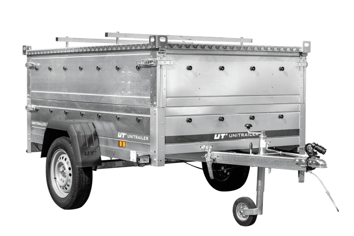 Leichter Anhänger 200×125 UNITRAILER GARDEN 201 KIPP mit BIS-Seitenwänden und Aluminiumabdeckung – Bild 4