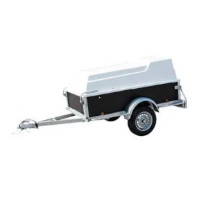 Brauner Gepäckanhänger mit Abdeckung von BW Trailers