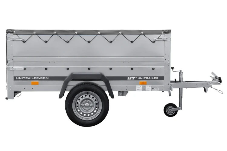 Kippbarer Pkw Anhänger GARDEN TRAILER 200 KIPP mit zusätzlichen Bordwänden, Stützrad und Flachplane