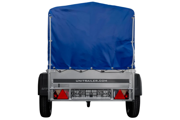 Tieflader Garden Trailer 150 mit Hochspriegel und Hochplane