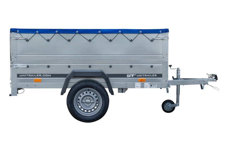 Kippbarer Pkw Anhänger GARDEN TRAILER 200 KIPP mit zusätzlichen Bordwänden, Stützrad und Flachplane