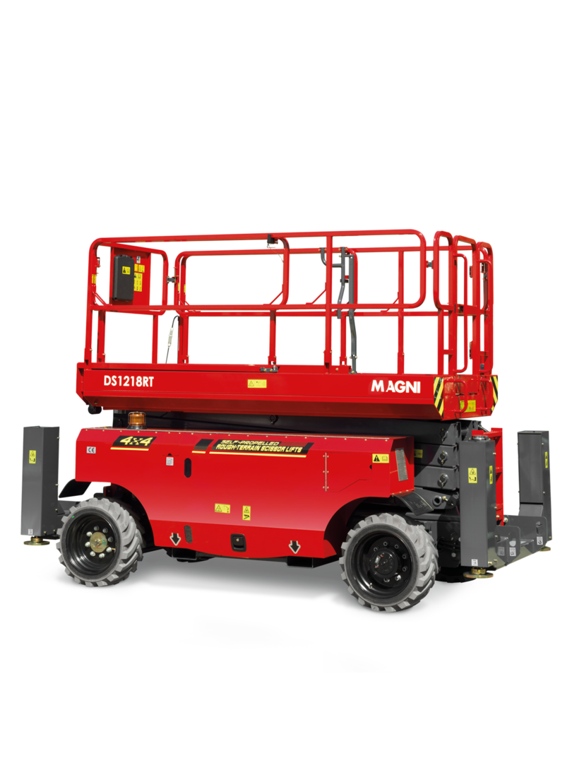 MAGNI DS1218RT Diesel-Scherenarbeitsbühne geländegängig – 12,0 mtr.
