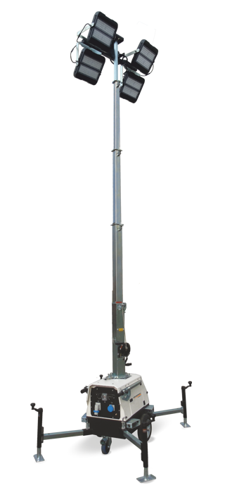 PRAMAC / Generac Linktower T4 UFO elektrischbetriebener Lichtmast – Bild 2