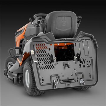 HUSQVARNA TC 242 T mit Schneeschild 120Plus & Gartentraktoren Anhänger 275 – Bild 4
