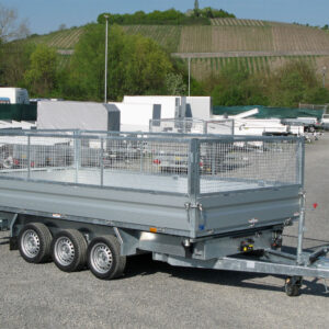 Humbaur HTK 3500.41 ALU Tridem 3 Achser mit Gitteraufsatz 600mm