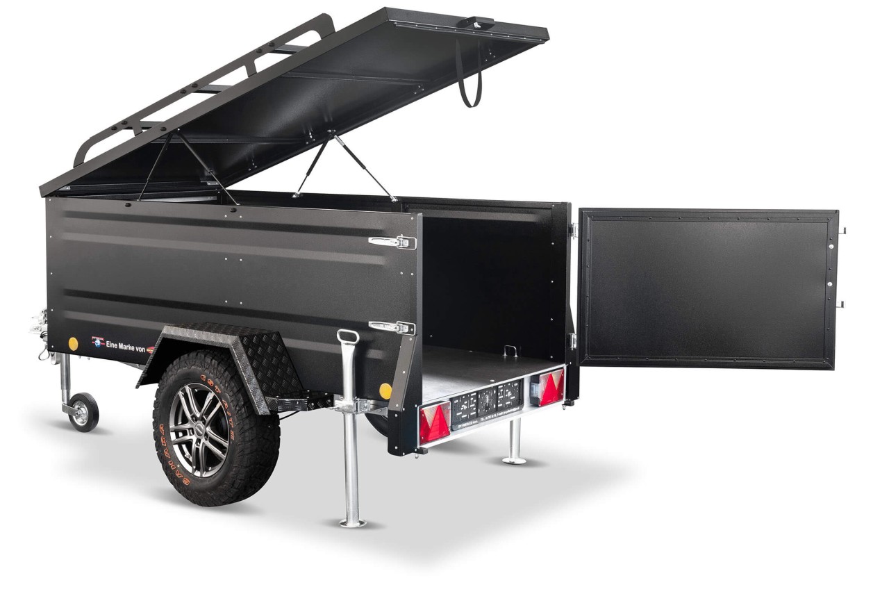 Offroad und Dachzelt Anhänger 1000kg schwarz KT-EB2 – Bild 2