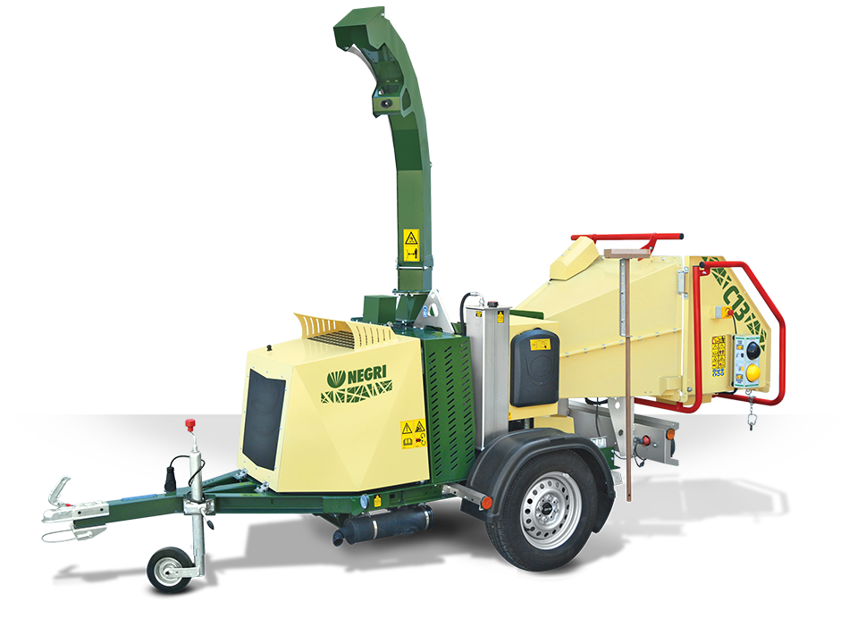 NEGRI Holzhäcksler C13 / Benzin- oder Diesel-Häcksler mit Straßenfahrwerk