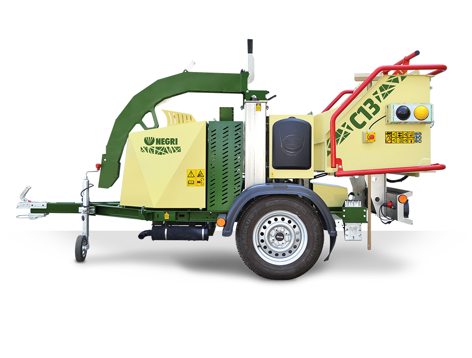 NEGRI Holzhäcksler C13 / Benzin- oder Diesel-Häcksler mit Straßenfahrwerk – Bild 2